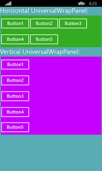 vertical universal wrap panel